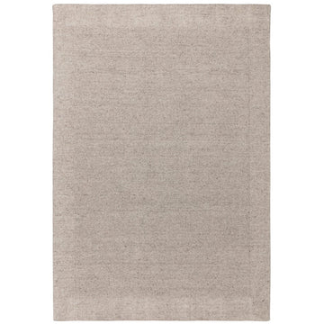 Larson Modern Plain Hi-Low Border Hand-Woven Textured Looped Wool Low Short Pile Beige/Natural Rug-Asiatic Carpets-Rug Love - The Most Loved Rug Store